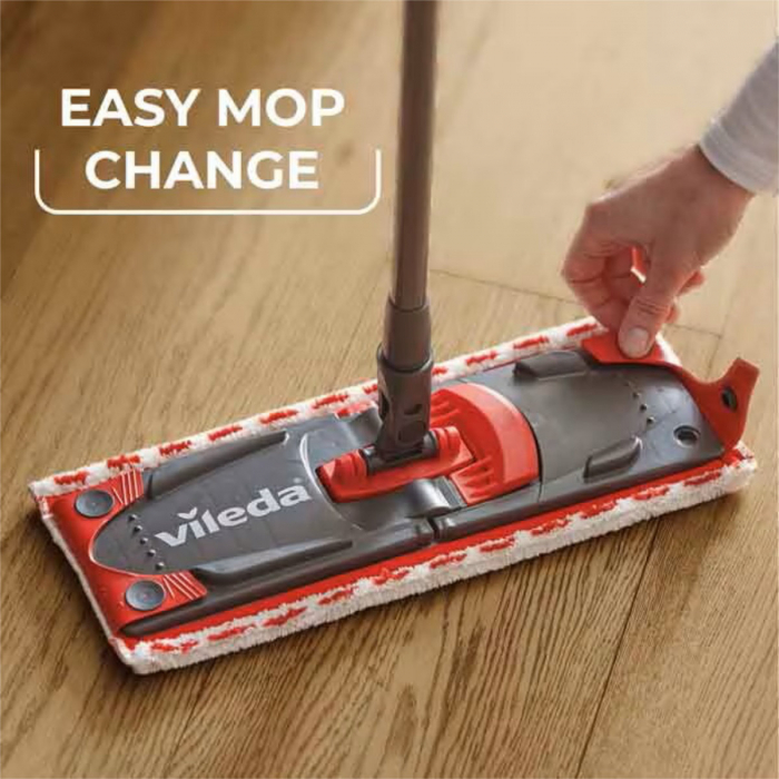 Rezerva mop plat Vileda Ultramax Care 24255, din microfibre reciclate, dimensiuni 26.5 x 15 x 2.7 cm, lavabila [5]