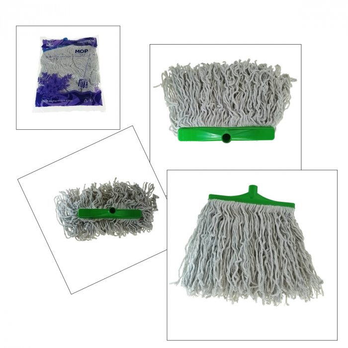 Rezerva mop plat, cu filet universal, alb, 400 g [4]