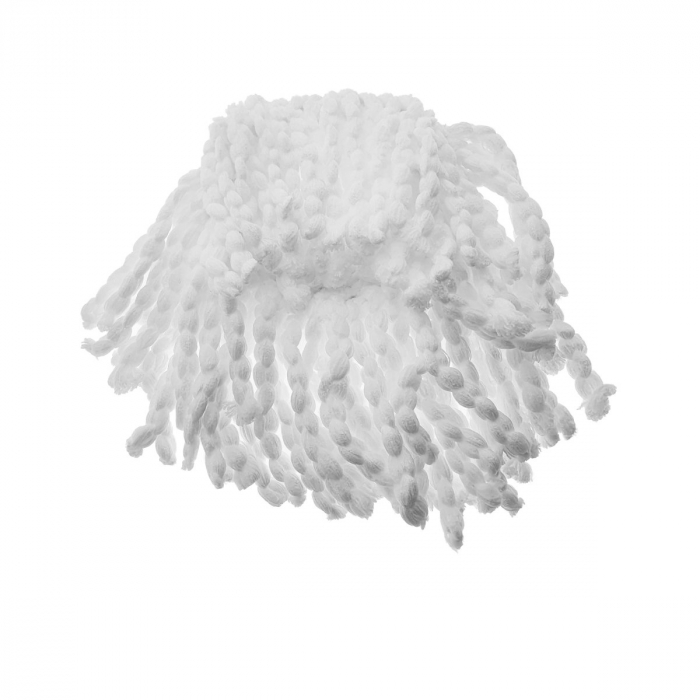 Rezerva mop rotativ, diametrul parte prindere 16 cm, microfibre cu lungime de 15 cm, alba [4]