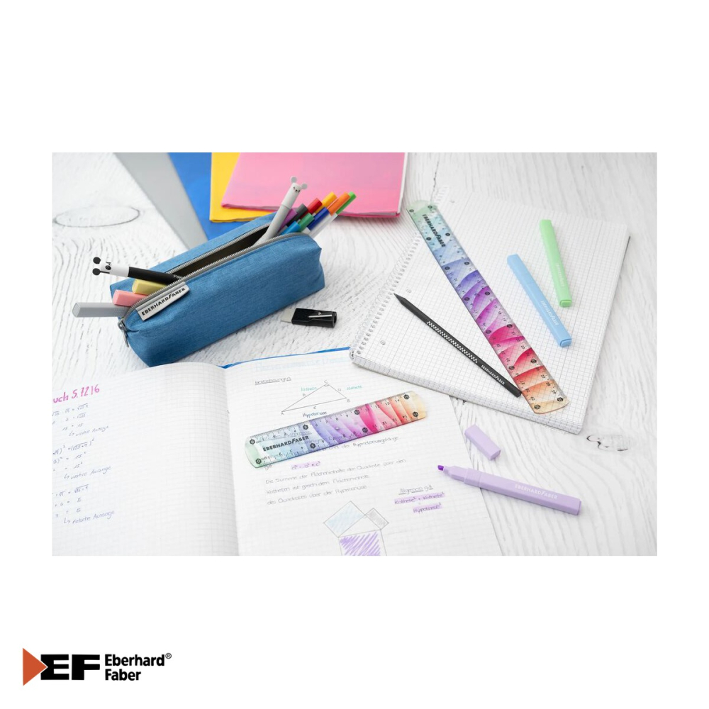 Rigla flexibila 15 cm Eberhard Faber Rainbow, plastic rezistent, pentru scoala si birou [5]