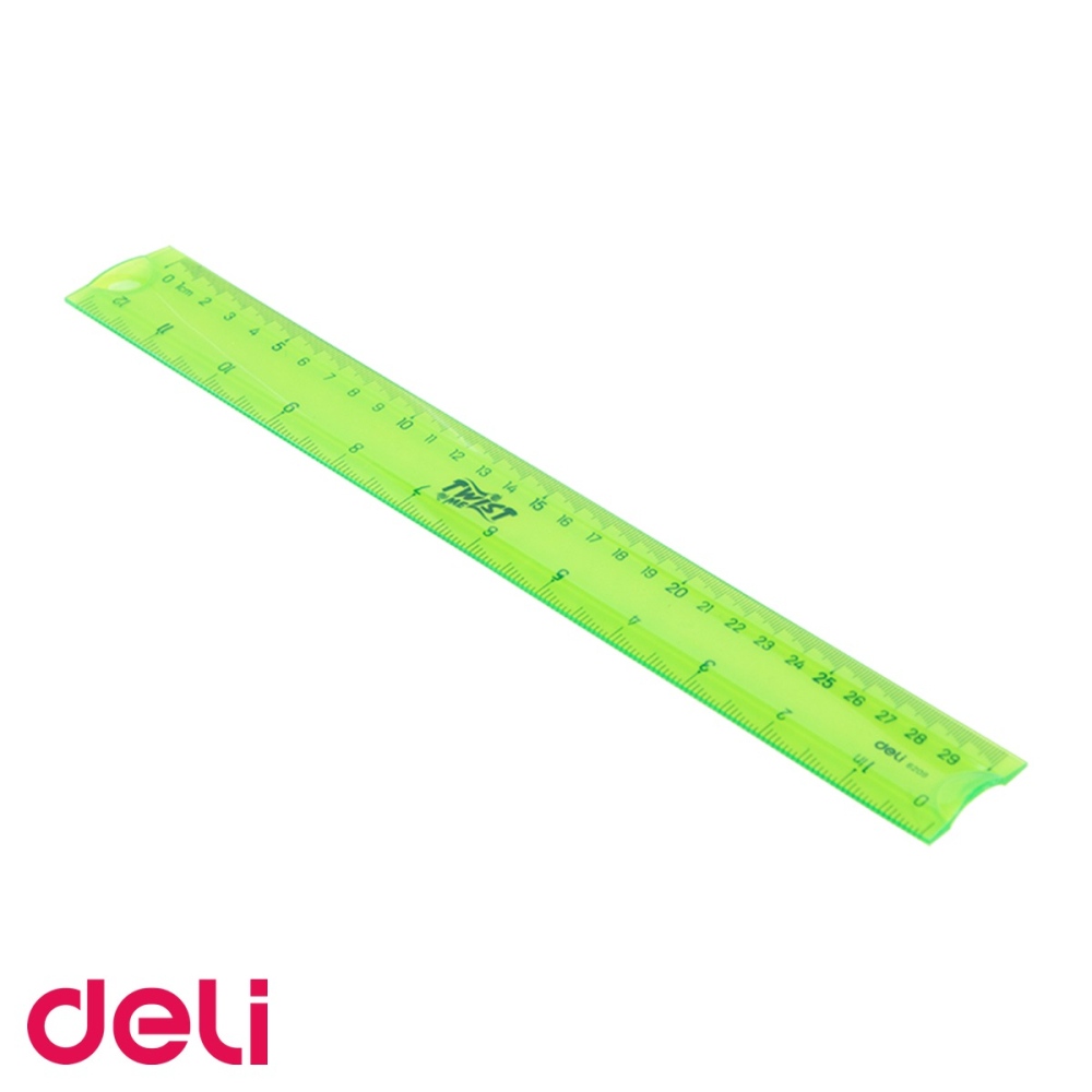 Rigla flexibila 30 cm Deli, PVC rezistent, sistem metric si inch, pentru scoala si birou [4]
