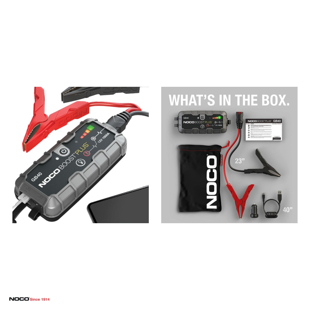 Robot de pornire auto NOCO Boost GB40, 12 V, 1000 A curent de pornire, litiu-ion, motoare pe benzina pana la 6,0 L si diesel pana la 3,0 L, lanterna LED 100 lm, port USB, IP65 [4]