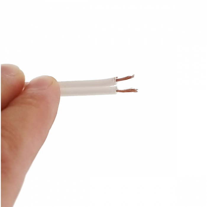 Rola 100 m cablu pentru difuzor, bifilar, 2 x 1.5mmp, alb [4]