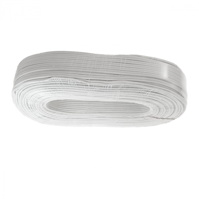Rola 100 m cablu pentru difuzor, bifilar, 2 x 1.5mmp, alb [3]