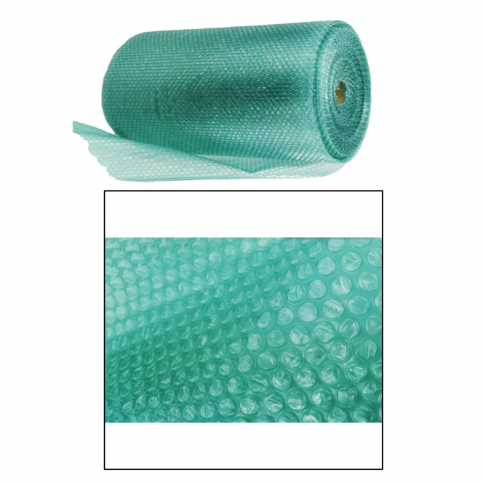 Rola 100 m de folie cu bule de aer, latime 100 cm, 50 g / mp, pentru ambalare si protectie, verde [4]