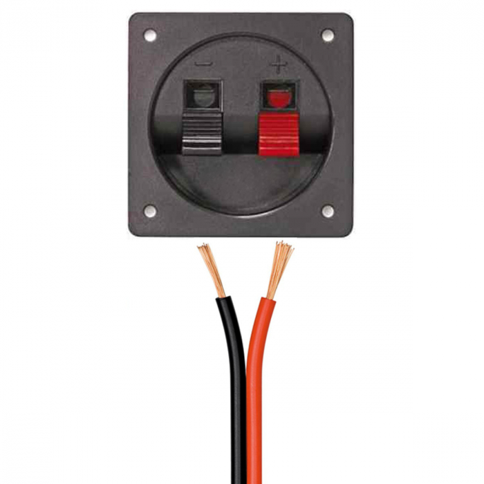 Rola 100 metri cablu pentru difuzoare si boxe, diametru 2 x 0.75 mm, rosu cu negru [4]