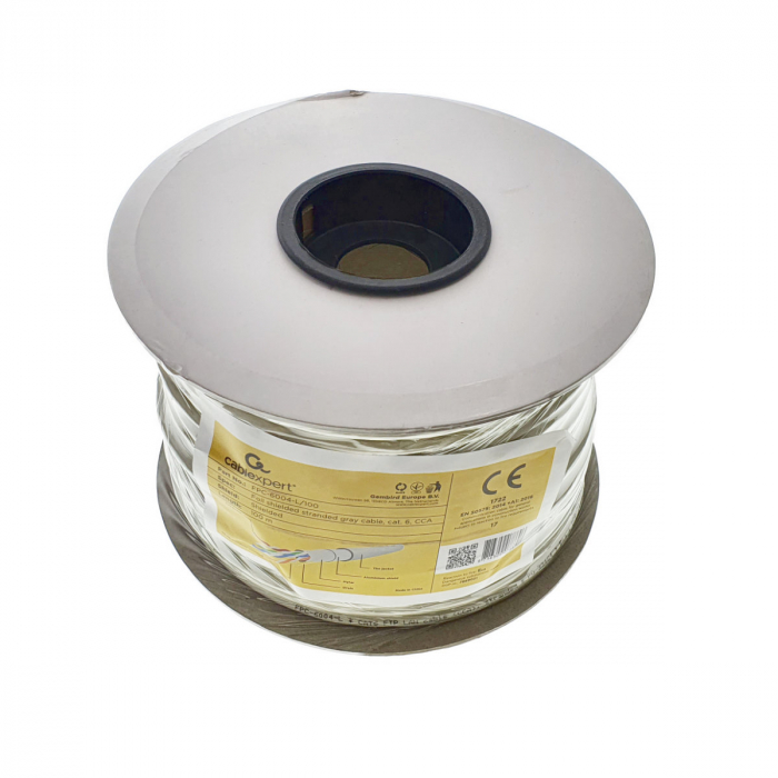 Cablu FTP ecranat , CCA, Cat6, Rola 100m, gri, FPC-6004-L/100 [4]