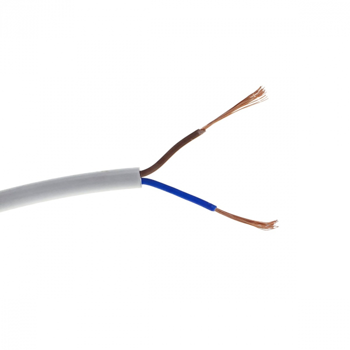 Rola cablu electric MYYM, 2 x 0.75 mmp, din cupru, lungime 100m, CEMYYM-2-0.75-WH, 2C, 300/500V, alb [4]