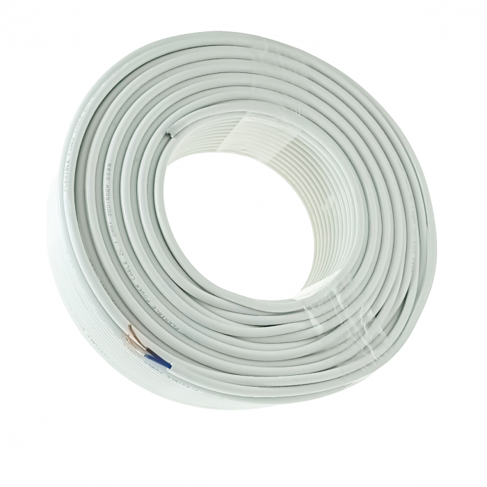 Rola cablu electric MYYM, 2 x 1 mmp, din cupru, 100m, CEMYYM-2-1MM-WH, 2C, 300/500V, alb [5]