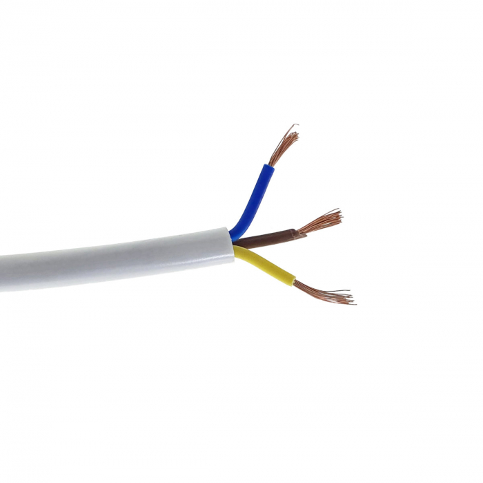 Rola cablu electric MYYM, 3 x 0.75 mmp, din cupru, 100m, CEMYYM-3-0.75MM-WH, 3C, 300/500V, alb [4]