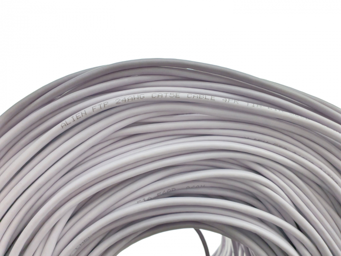 Rola cablu FTP, Alien 00125, cat5e, lungime 305 metri, CCA, AWG 24, de legatura retea, ethernet, gri [3]