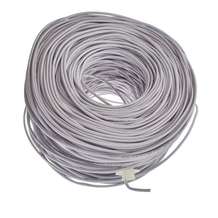 Rola cablu FTP, Alien 00125, cat5e, lungime 305 metri, CCA, AWG 24, de legatura retea, ethernet, gri [4]
