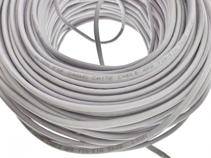 Rola cablu FTP, Alien 00128, cat5e, lungime 100 metri, CCA, AWG 24, de legatura retea, ethernet, gri [2]