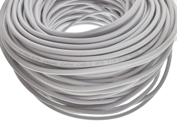 Rola cablu FTP, Alien 00130, cat6e, lungime 100 metri, CCA, AWG 24, de legatura retea, ethernet, gri [2]