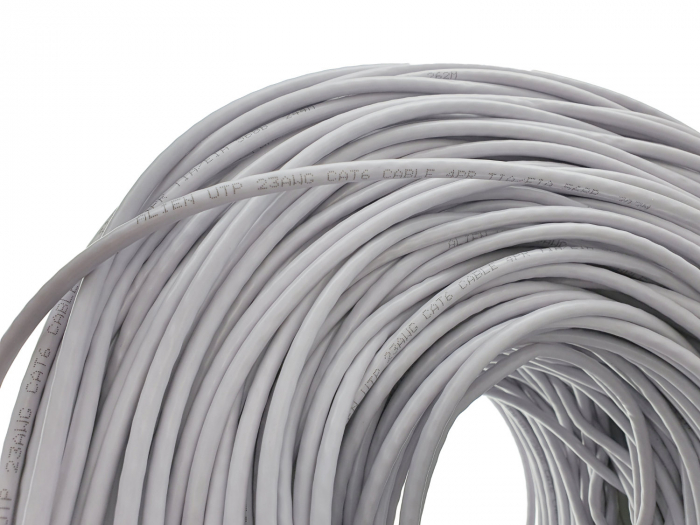 Rola cablu UTP, Alien 00126, cat6e, lungime 305 metri, CCA, AWG 23, de legatura retea, ethernet, gri [2]