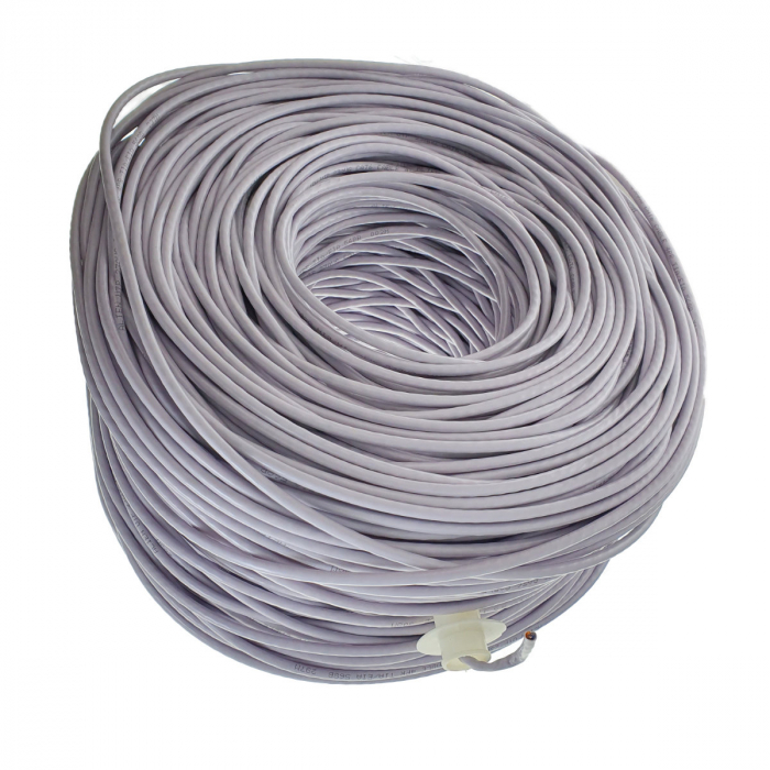 Rola cablu UTP, Alien 00126, cat6e, lungime 305 metri, CCA, AWG 23, de legatura retea, ethernet, gri [4]
