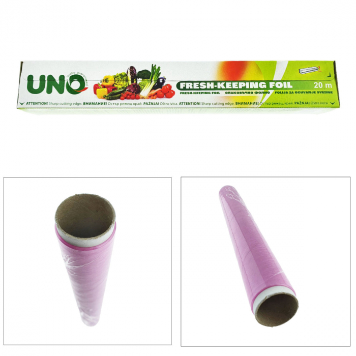Rola folie alimentara UNO 30CM X 20M, rezistenta, flexibila si aderenta [4]