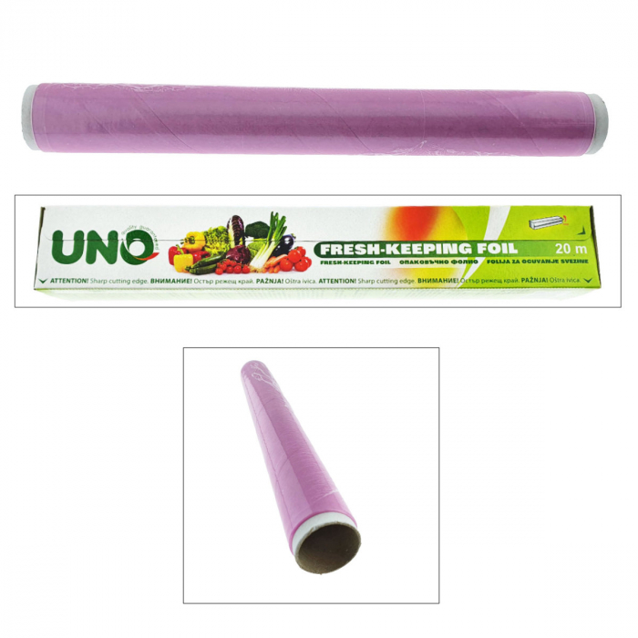 Rola folie alimentara UNO 30CM X 20M, rezistenta, flexibila si aderenta [5]