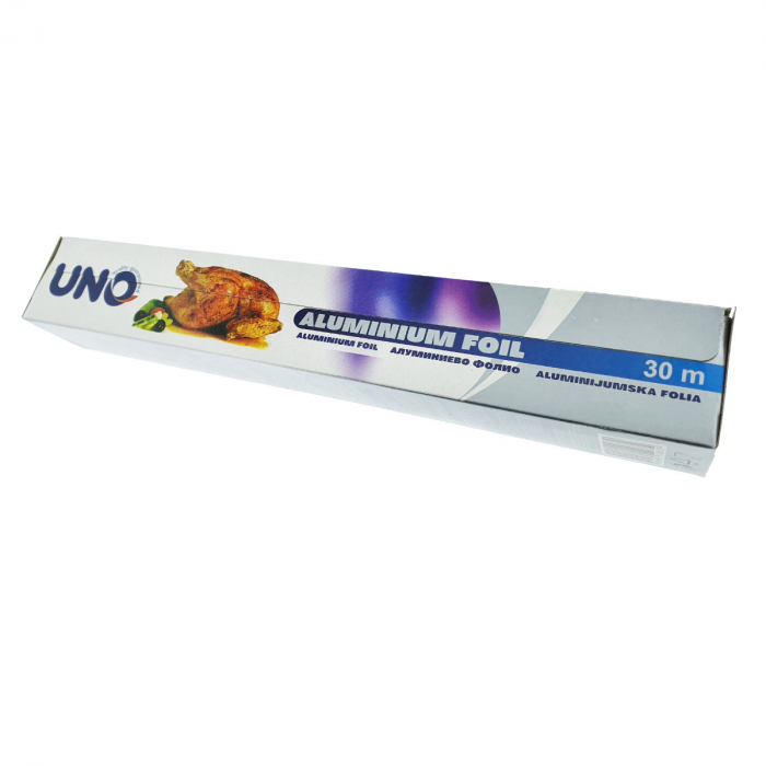 Rola folie de aluminiu UNO, 30CM X 30M, pentru uz alimentar si general [3]