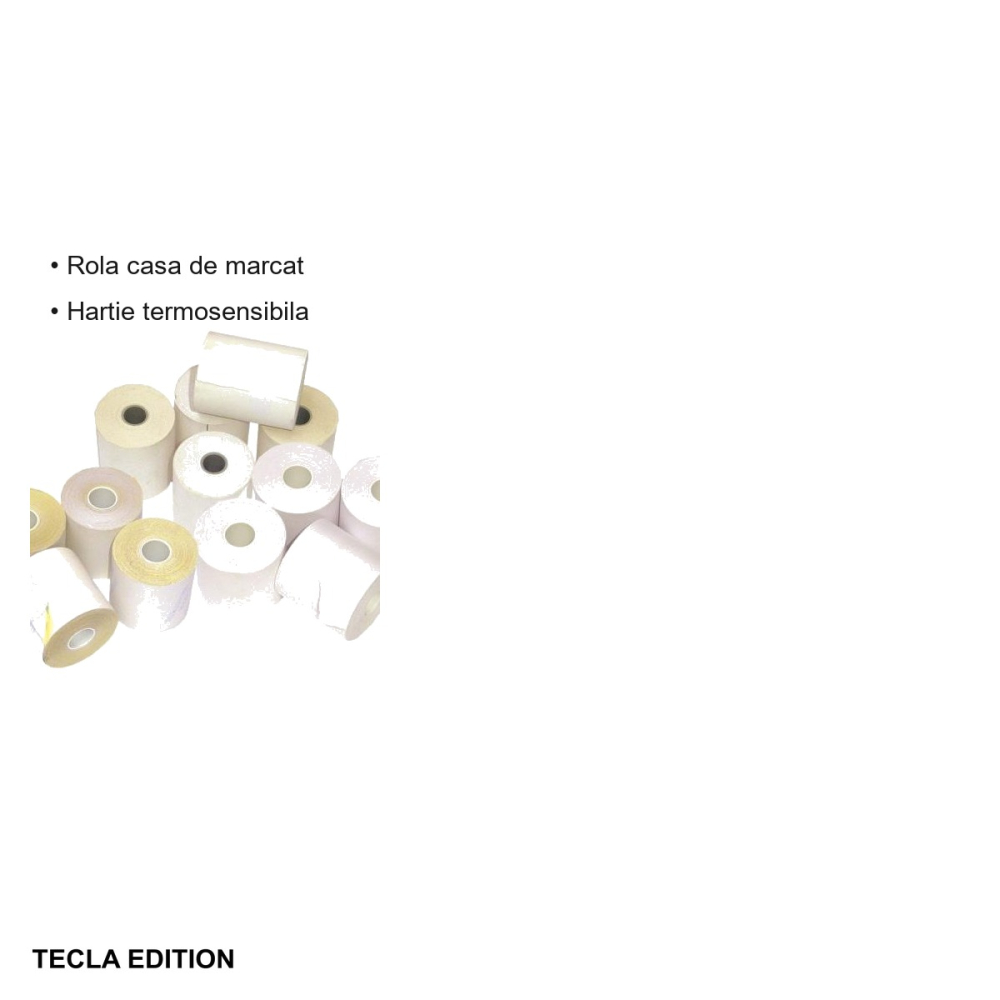 Rola hartie termica 57mm, 25m, Tecla Edition, pentru case de marcat [3]