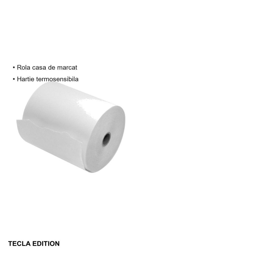 Rola hartie termica 80mm, 40m, Tecla Edition, pentru case de marcat si imprimante termice [3]