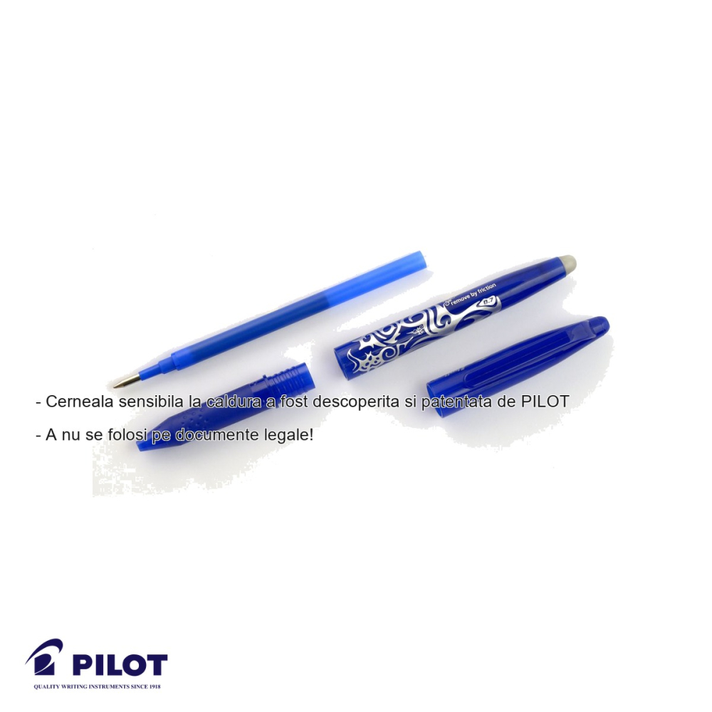 Roller 0.7mm violet Pilot FriXion Ball, cerneala termosensibila, se poate sterge si rescrie [2]