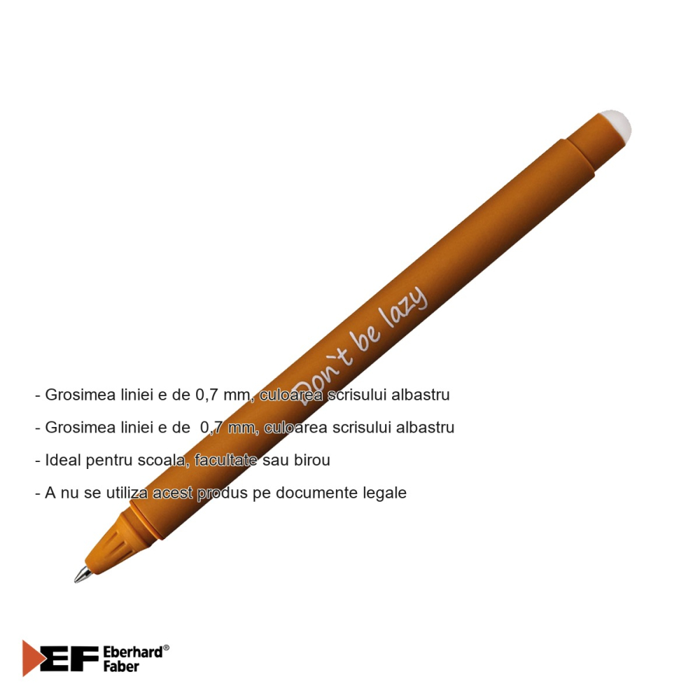 ROLLER 0.7 MM ALBASTRU ERASABLE LENES EBERHARD FABER [2]