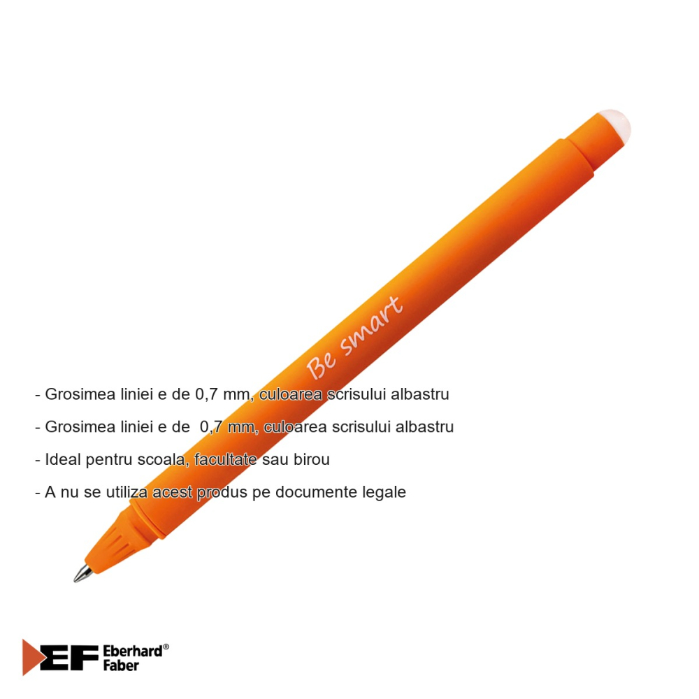 ROLLER 0.7 MM ALBASTRU ERASABLE VULPE EBERHARD FABER [2]