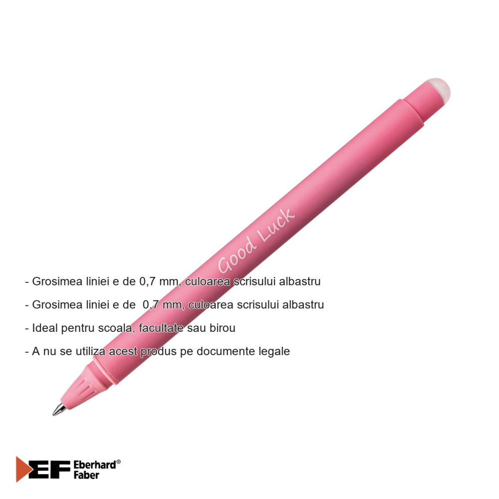 ROLLER 0.7 MM ALBASTRU ERASABLE PURCELUS EBERHARD FABER [2]