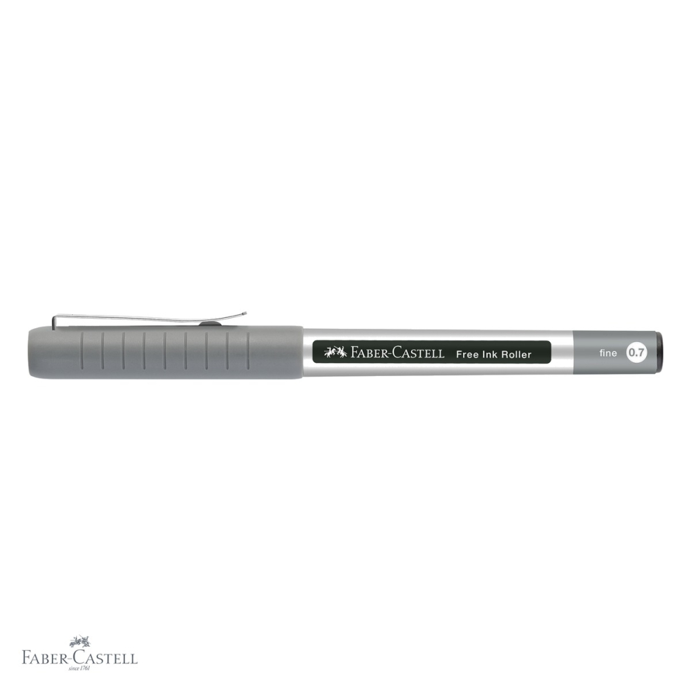 Roller Faber-Castell Free Ink 0.7mm negru, varf conic, flux constant de cerneala, pentru scriere fluida [4]