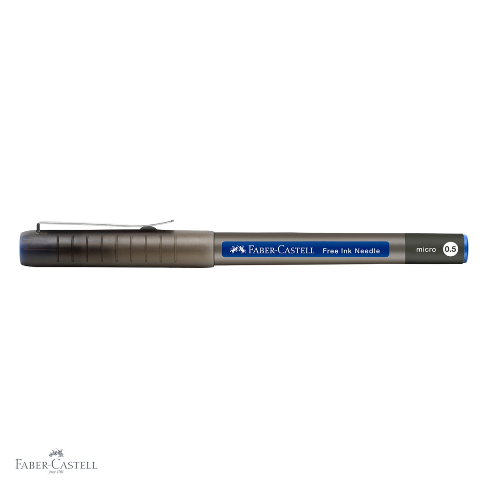 Roller Faber-Castell Free Ink, varf ac 0.5mm, linie extra fina 0.2mm, cerneala albastra [4]