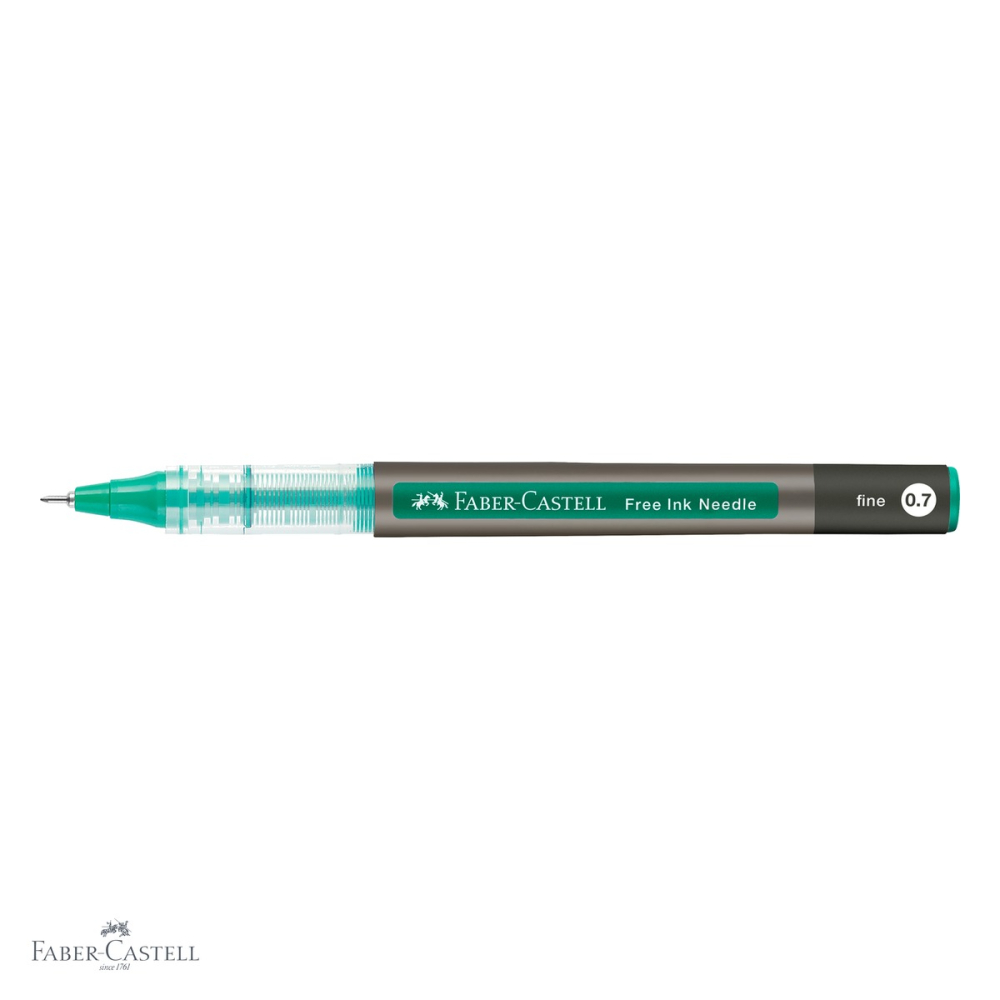 Roller Faber-Castell Free Ink, varf ac 0.7mm, cerneala verde, scriere fina si confortabila [4]