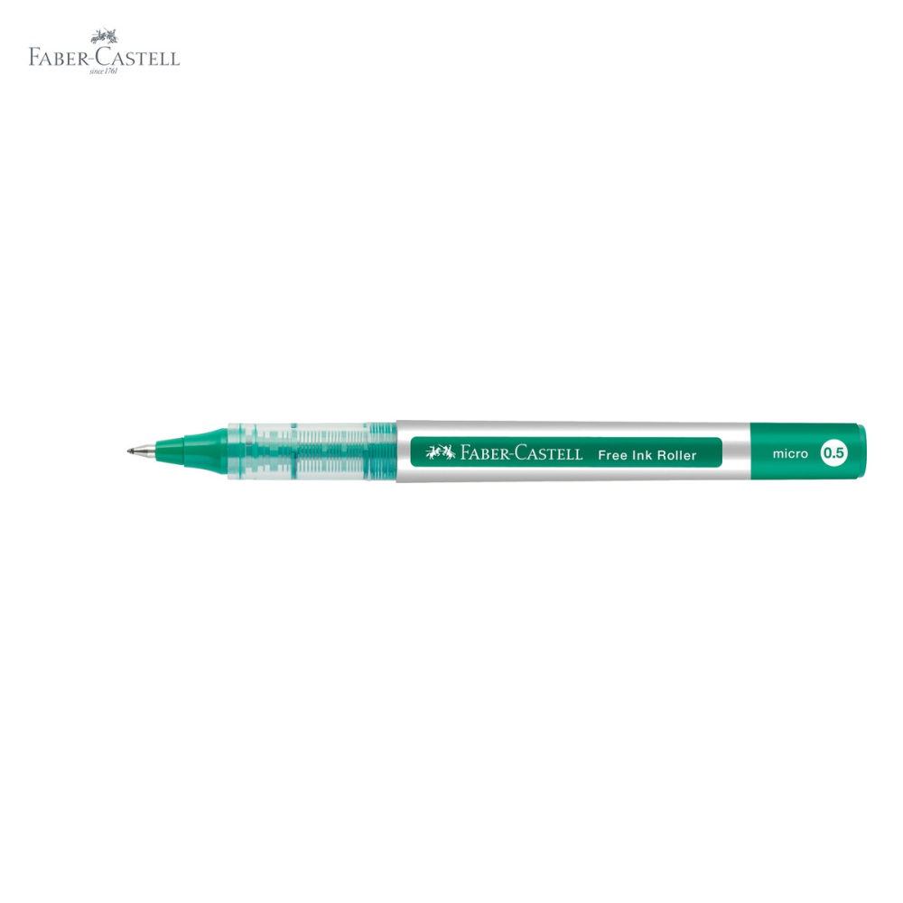 Roller Faber-Castell Free Ink, varf conic 0.5mm, linie extra fina, culoare verde [5]