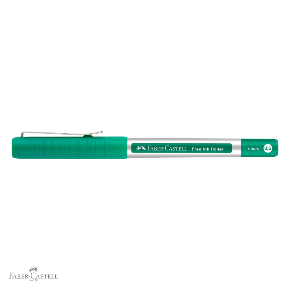 Roller Faber-Castell Free Ink, varf conic 0.5mm, linie extra fina, culoare verde [4]