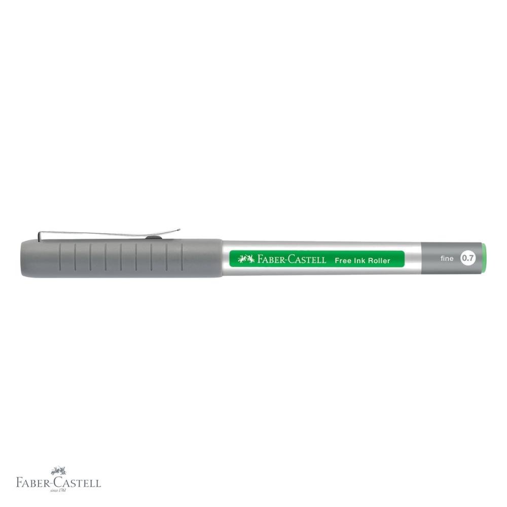 Roller Faber-Castell Free Ink vernil, varf conic 0.7mm, scriere fina si confortabila [4]