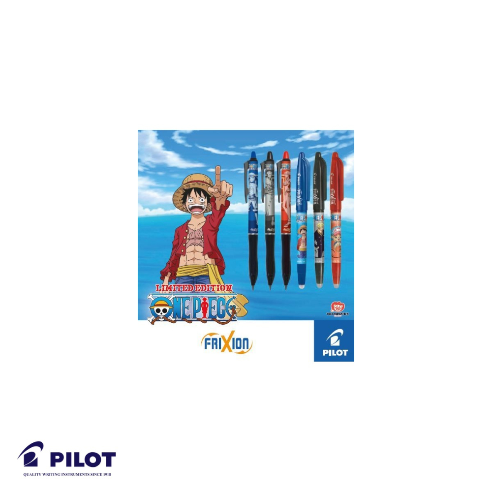 Roller Pilot Frixion Plus 0.7 mm rosu, editie limitata One Piece, cu mecanism si cerneala termosensibila [5]