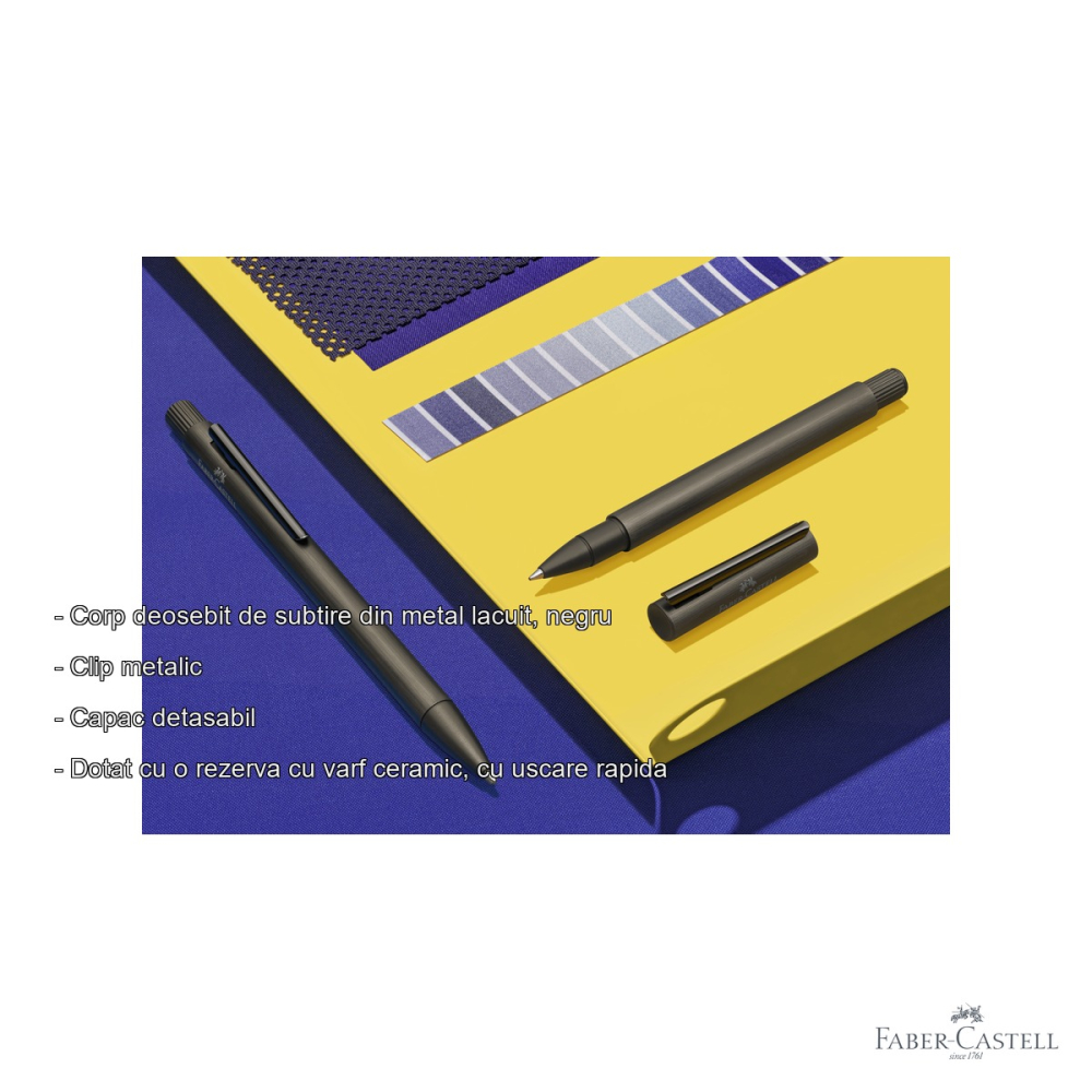 Roller premium Faber-Castell Neo Slim Aluminium, corp subtire din metal, design modern pentru profesionisti [2]