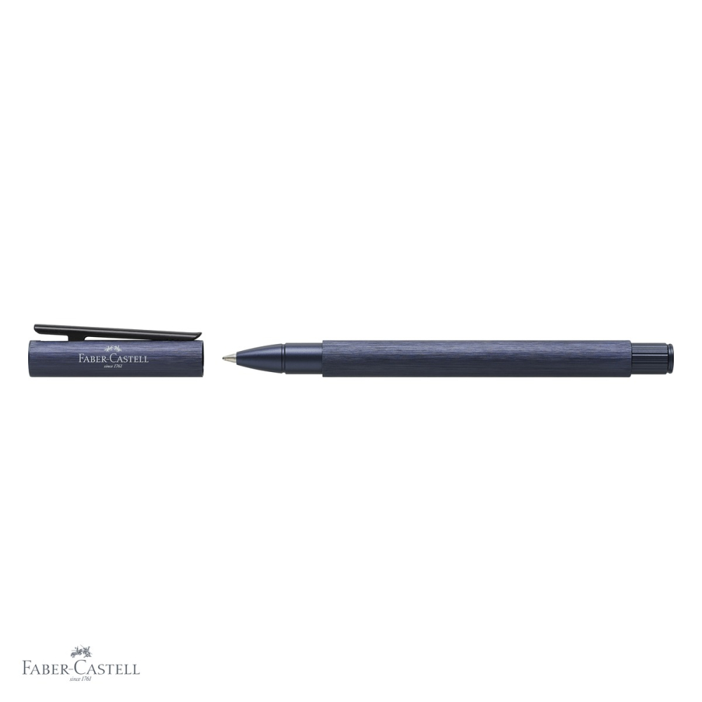 Roller premium Faber-Castell Neo Slim, corp metalic subtire albastru, pentru profesionisti [4]