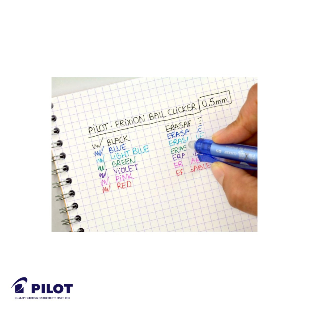 Roller retractabil Pilot FriXion Ball Clicker 0.5mm, cerneala violet termosensibila, scriere si stergere repetata [5]