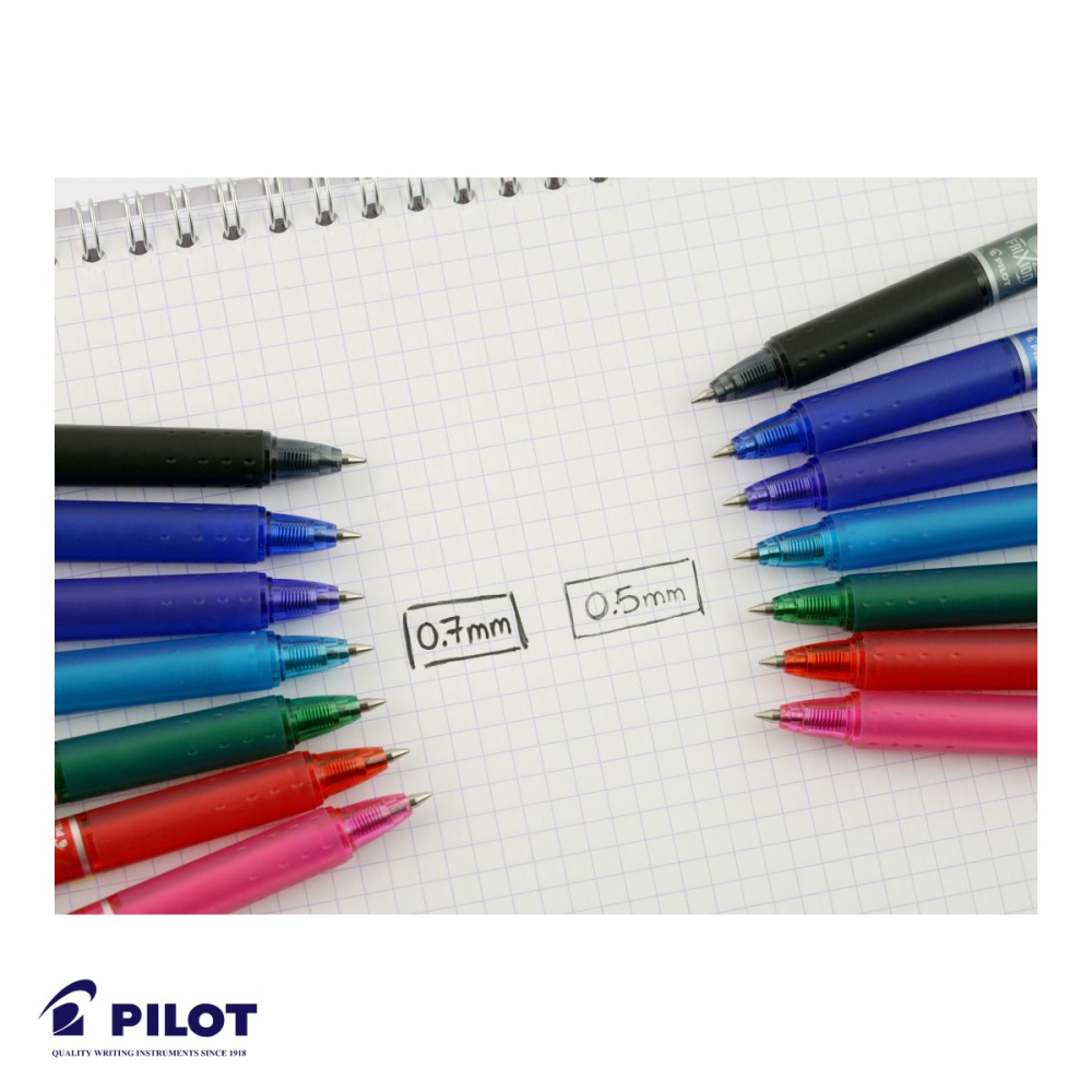 Roller retractabil Pilot FriXion Clicker 0.5mm, cerneala rosie termosensibila, stergere fara urme [5]