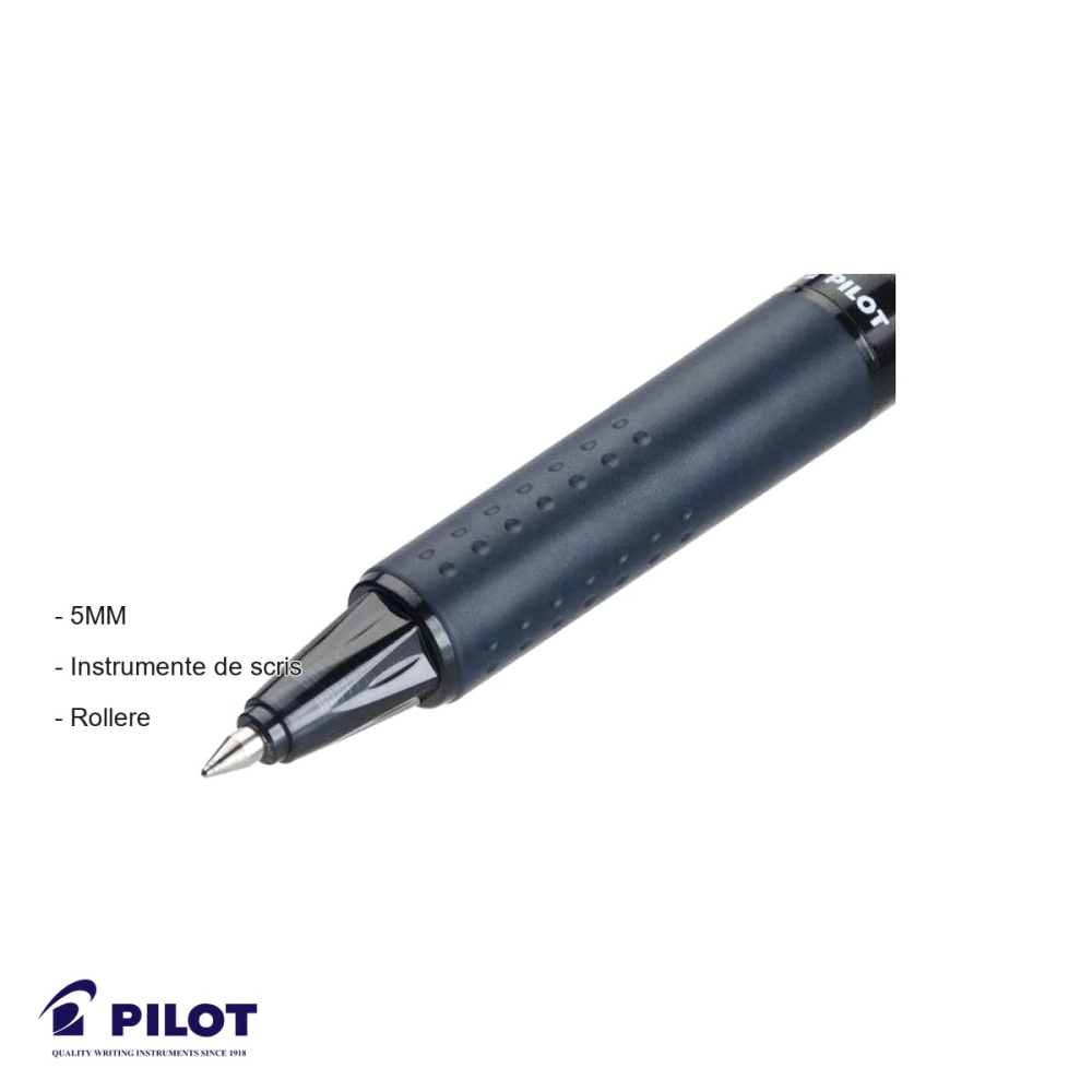 Roller retractabil Pilot Hi-Tecpoint V5, varf fin 0.5 mm, cerneala rosie, pentru scriere precisa [2]