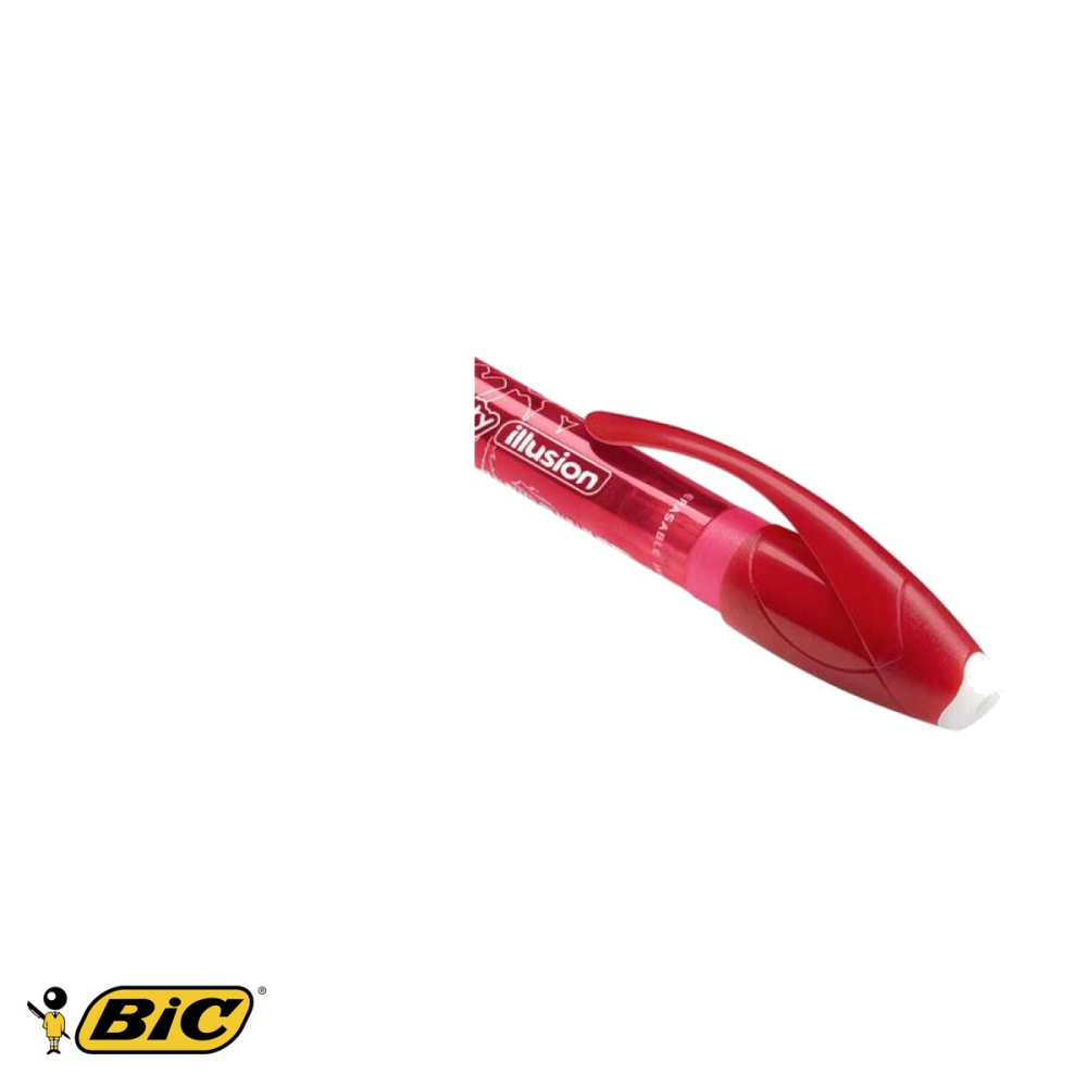 Roller stergibil Bic Gel-ocity Illusion 0.7 mm, cerneala rosie sensibila la caldura, pentru scris si corectat [5]