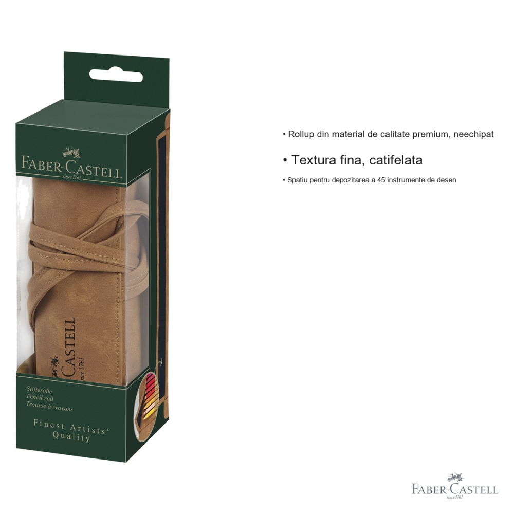 Rollup creioane Faber-Castell neechipat, 45 compartimente, pentru artisti profesionisti [3]