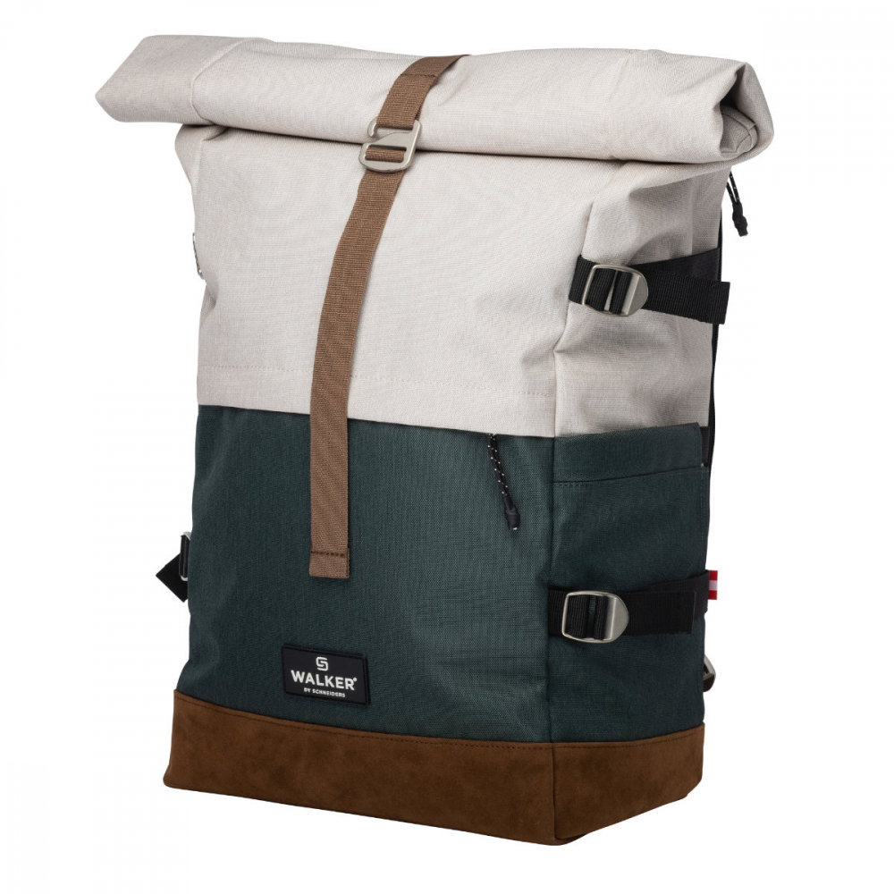 Rucsac lifestyle Roll Up Two, produs Walker by Schneiders, 29x45-64x17 cm, crem-negru [5]