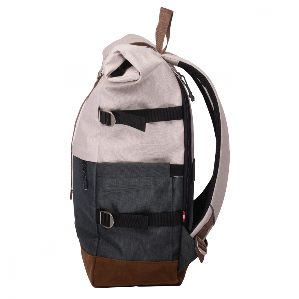 Rucsac lifestyle Roll Up Two, produs Walker by Schneiders, 29x45-64x17 cm, crem-negru [3]