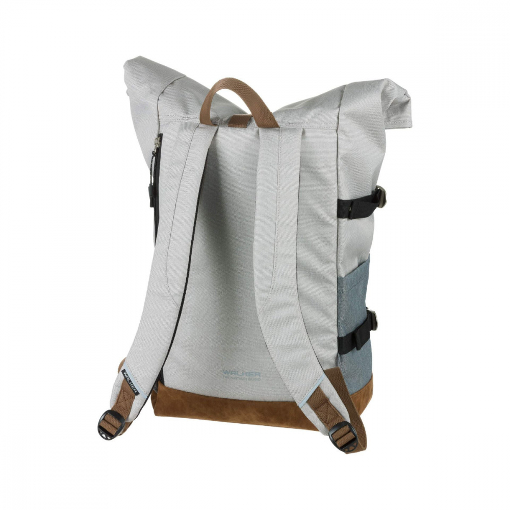Rucsac lifestyle Roll Up Two, produs Walker by Schneiders, 29x45-64x17 cm, gri deschis-gri [2]