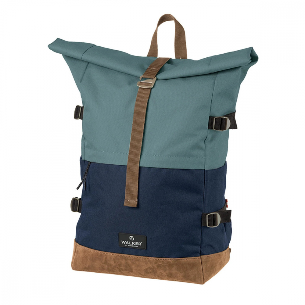 Rucsac lifestyle Roll Up Two, produs Walker by Schneiders, 29x45-64x17 cm, gri petrol-albastru marin [1]
