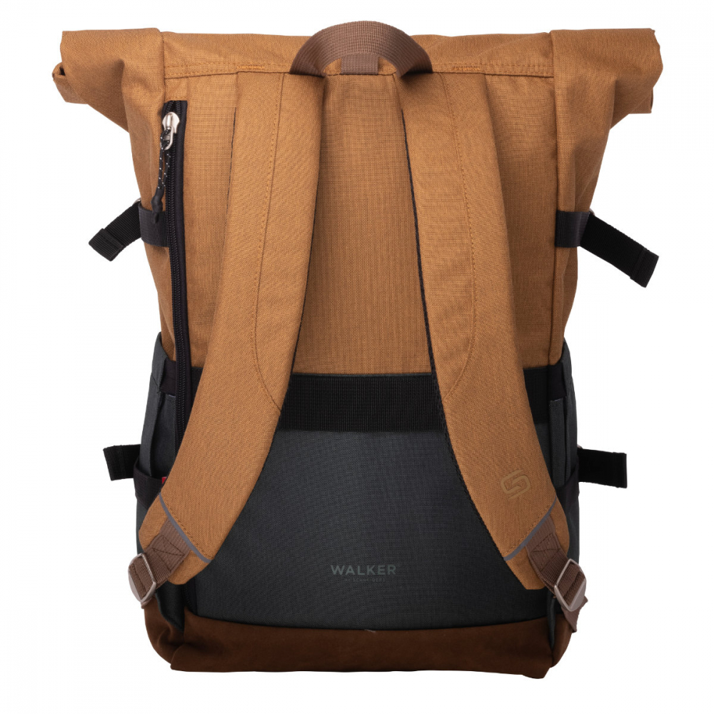 Rucsac lifestyle Roll Up Two, produs Walker by Schneiders, 29x45-64x17 cm, maro aluna - verde [3]