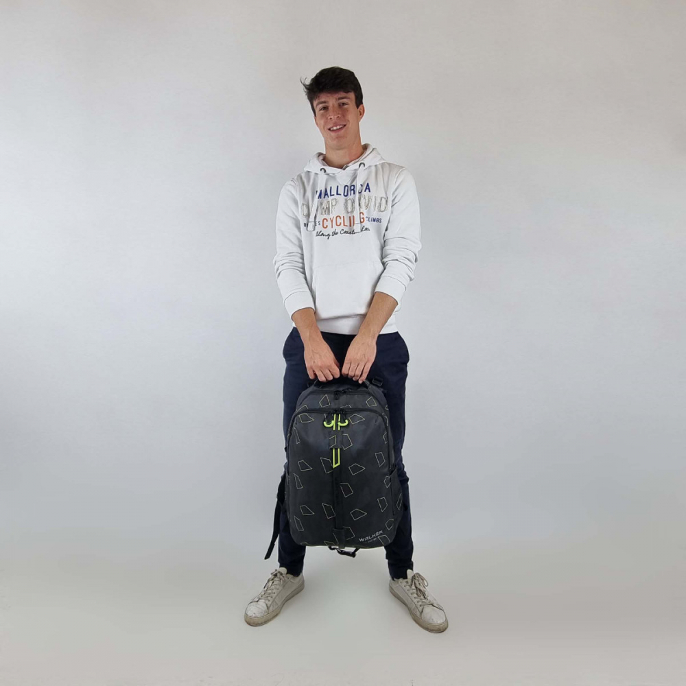 Rucsac Scolar Elite 2.0 Green Polygon, Walker by Schneiders, 32 x 46 x 20 cm, 32 L, verde [3]
