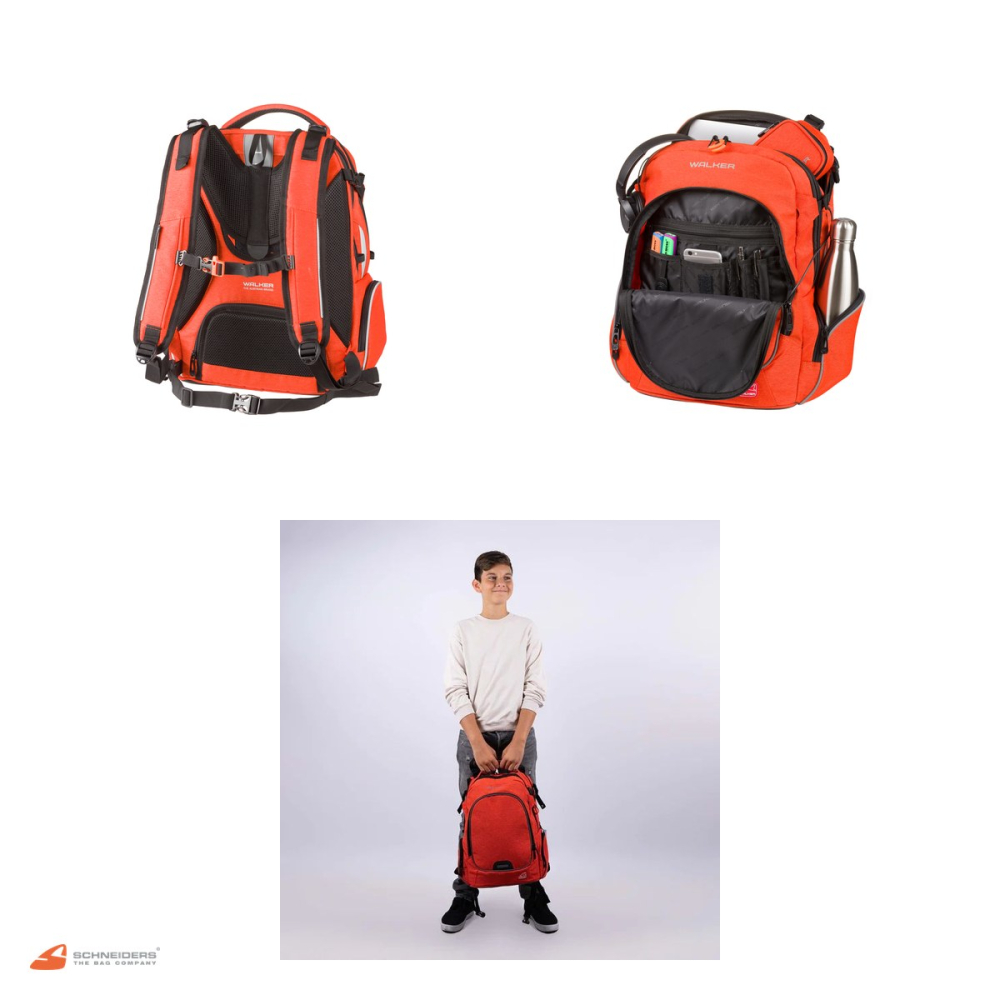 Rucsac Walker by Schneiders Campus Wizzard, 32x46x21 cm, 33 l, rosu melange [4]